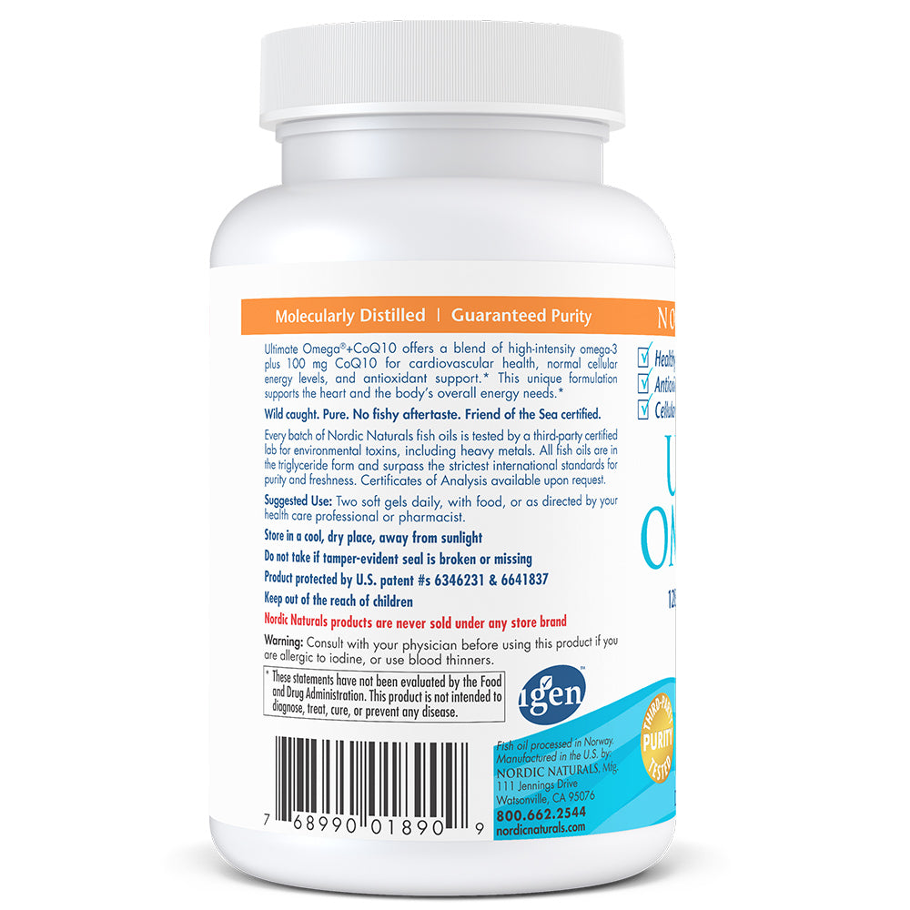 Ultimate Omega +CoQ10 CoQ10 Fish Oil Nordic Naturals Singapore