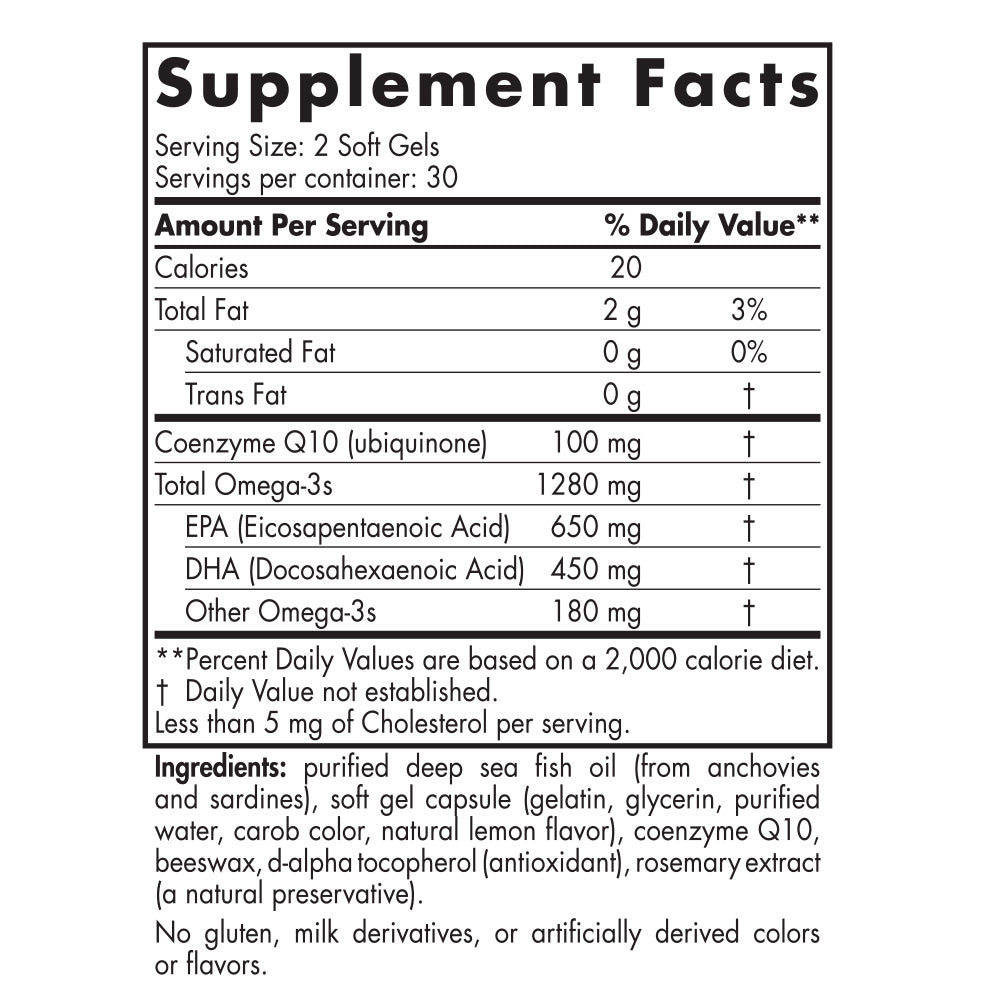 Ultimate Omega +CoQ10 CoQ10 Fish Oil Nordic Naturals Singapore